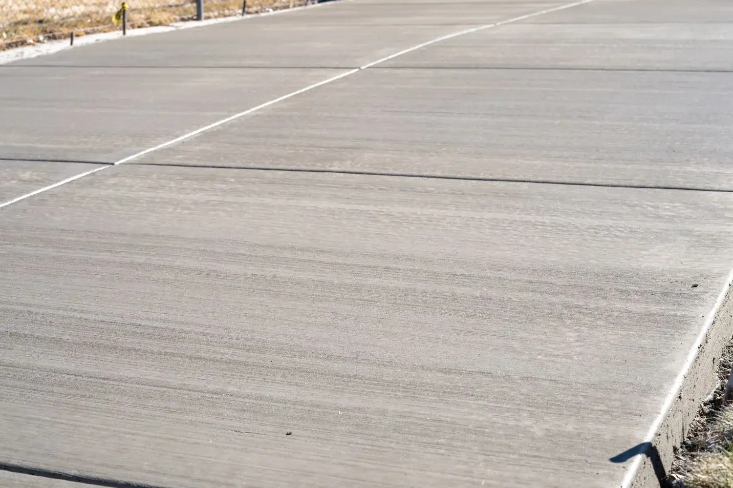 Level concrete slab ready for use